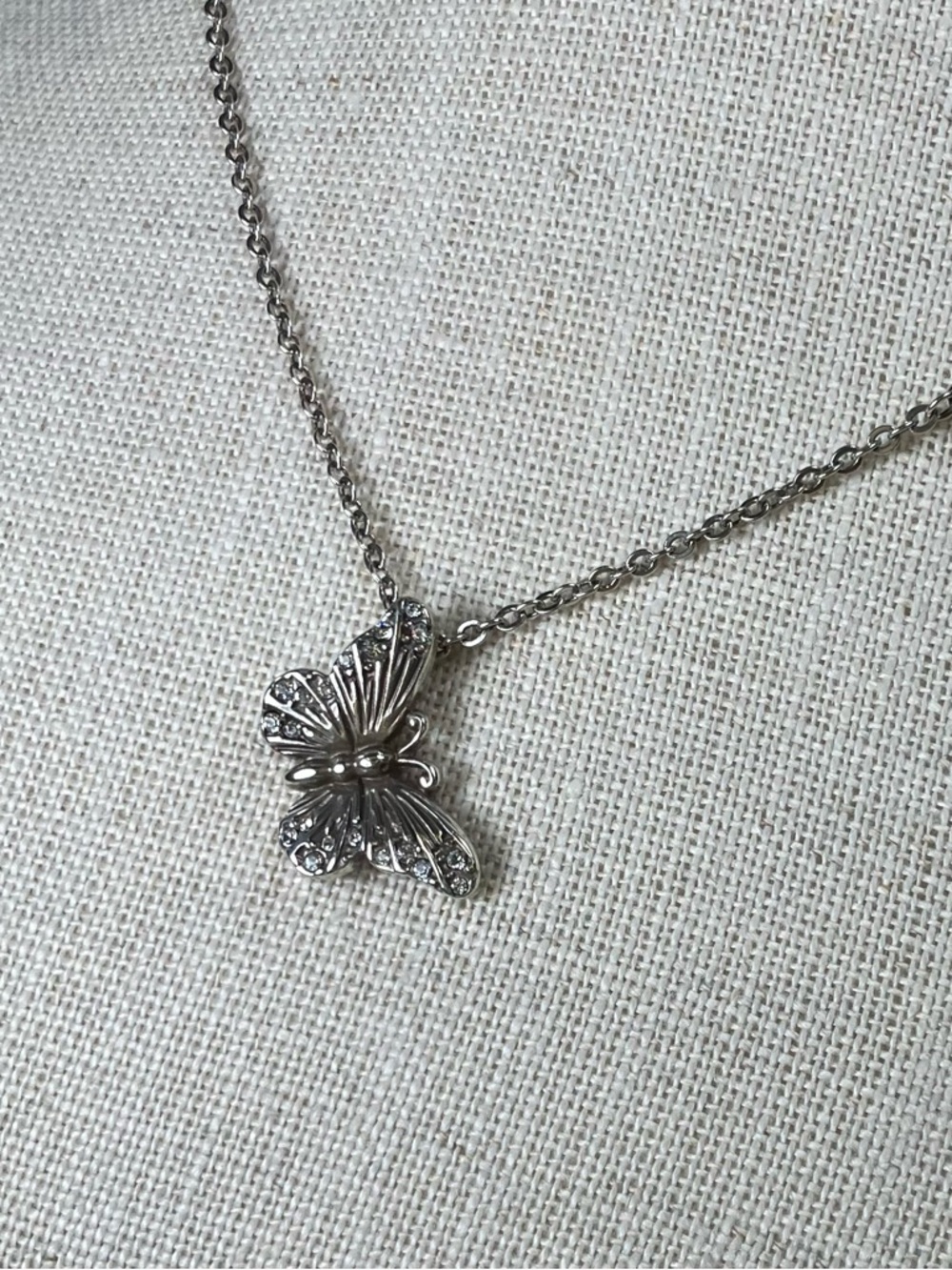 Brighton Silver Butterfly Necklace